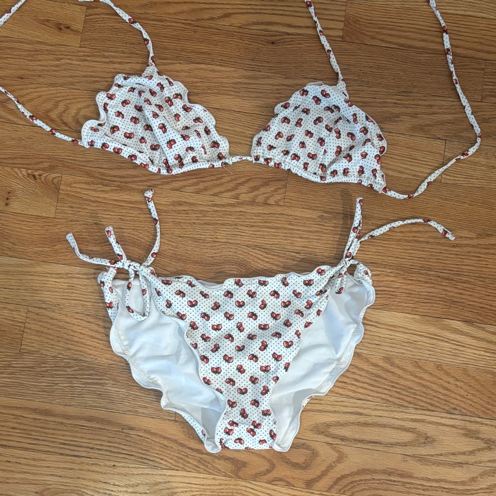 Shoshanna White and Red Bikini
